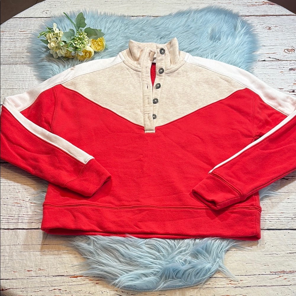 EVEREVE Mika Colorblock Pullover Sweatshirt sz S